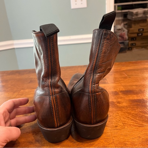 Laredo Men’s Fletcher Western Boots side zipper size 9.5  brown - Picture 4 of 9